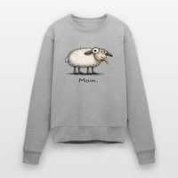 Moin Schaf - Frauen Premium Pullover - Grau meliert