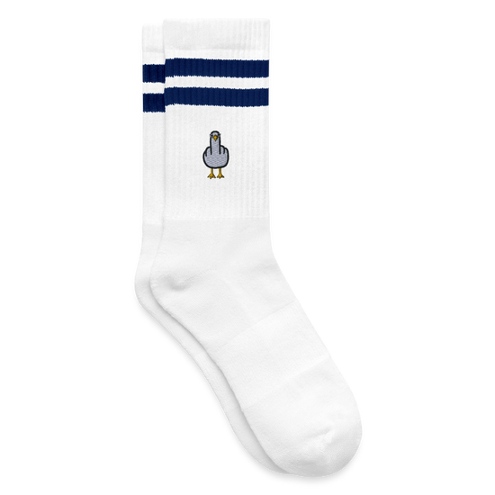 F**k You Möwe - Gestreifte Tennissocken