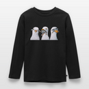 Drei Weise Möwen - Kinder Premium Langarmshirt - Schwarz