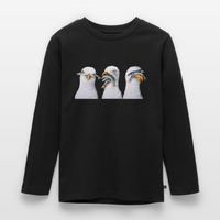 Drei Weise Möwen - Kinder Premium Langarmshirt - Schwarz