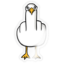 F**K YOU MÖWE - Sticker Größe S (10 x 10 cm) - Transparent glänzend