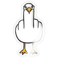 F**K YOU MÖWE - Sticker Größe S (10 x 10 cm) - Transparent glänzend