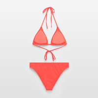 Wellenherz - Frauen Bikini - Korallenrot