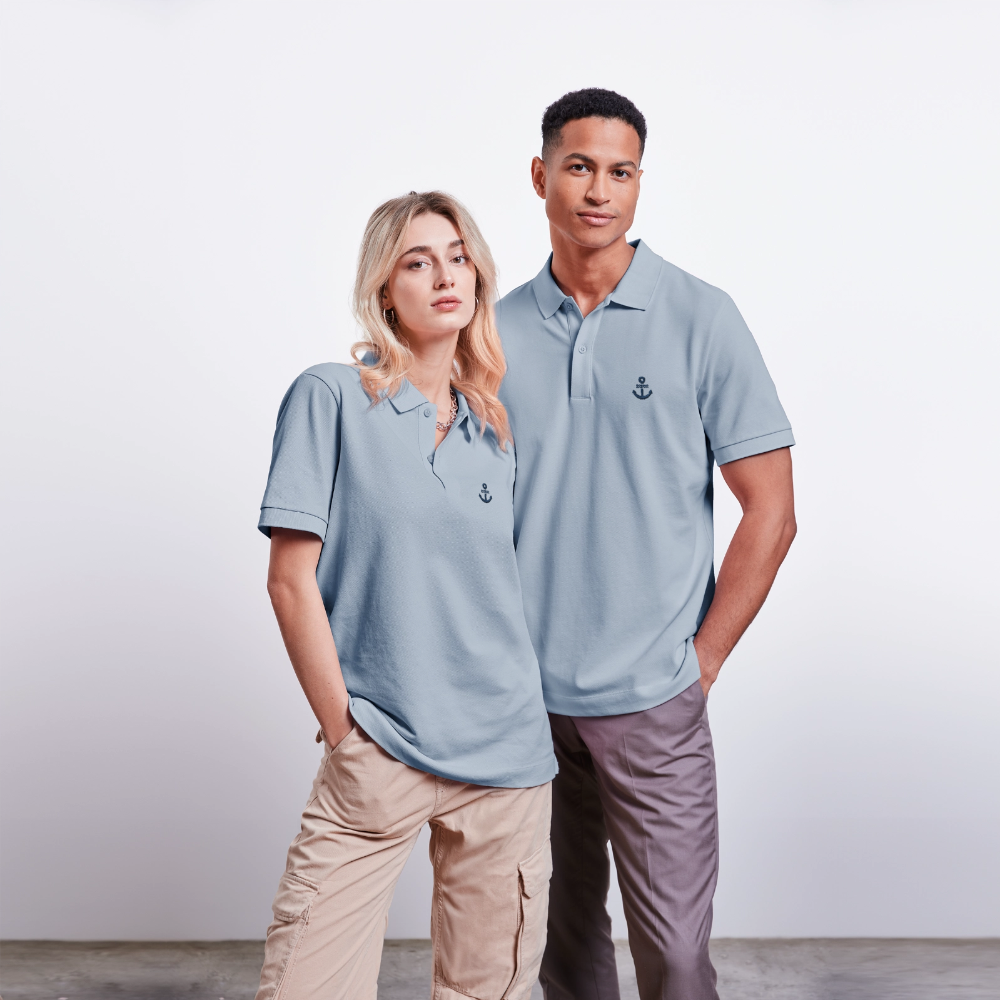 Anker - Unisex Bio-Poloshirt - sky Blue