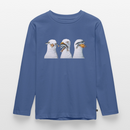 Drei Weise Möwen - Kinder Premium Langarmshirt - Taubenblau