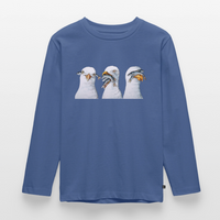 Drei Weise Möwen - Kinder Premium Langarmshirt - Taubenblau