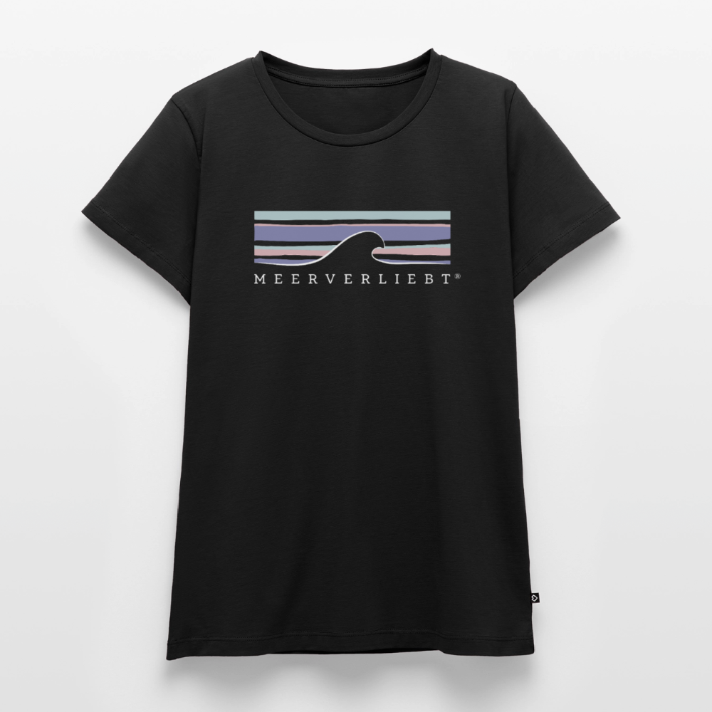Meerverliebt Welle - Frauen Premium T-Shirt - Schwarz
