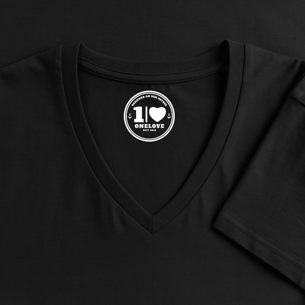 Eisvogel - Frauen Bio-T-Shirt mit V-Ausschnitt - Schwarz