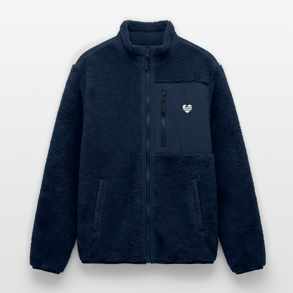 Wellenherz -  Unisex Sherpajacke - Navy