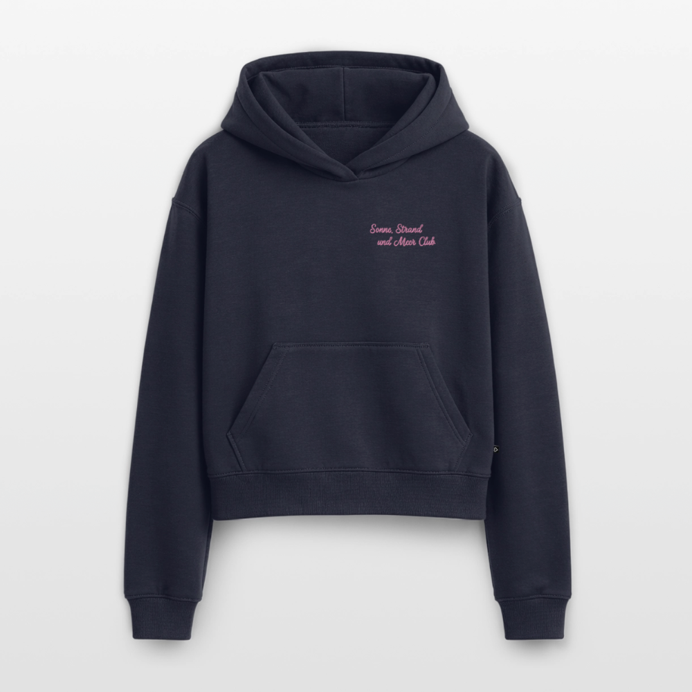 Sonne, Strand und Meer Club - Cropped Oversized Heavyweight Frauen Hoodie - Navy