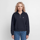 Wellenherz - Relaxed Frauen Half Zip Sweatshirt - Navy