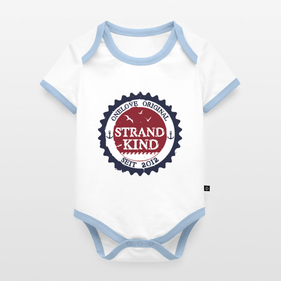 Strandkind Original - Baby Bio-Kurzarm-Kontrastbody
