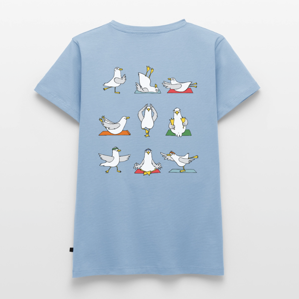 Yoga Möwen - Frauen Premium T-Shirt - Hellblau