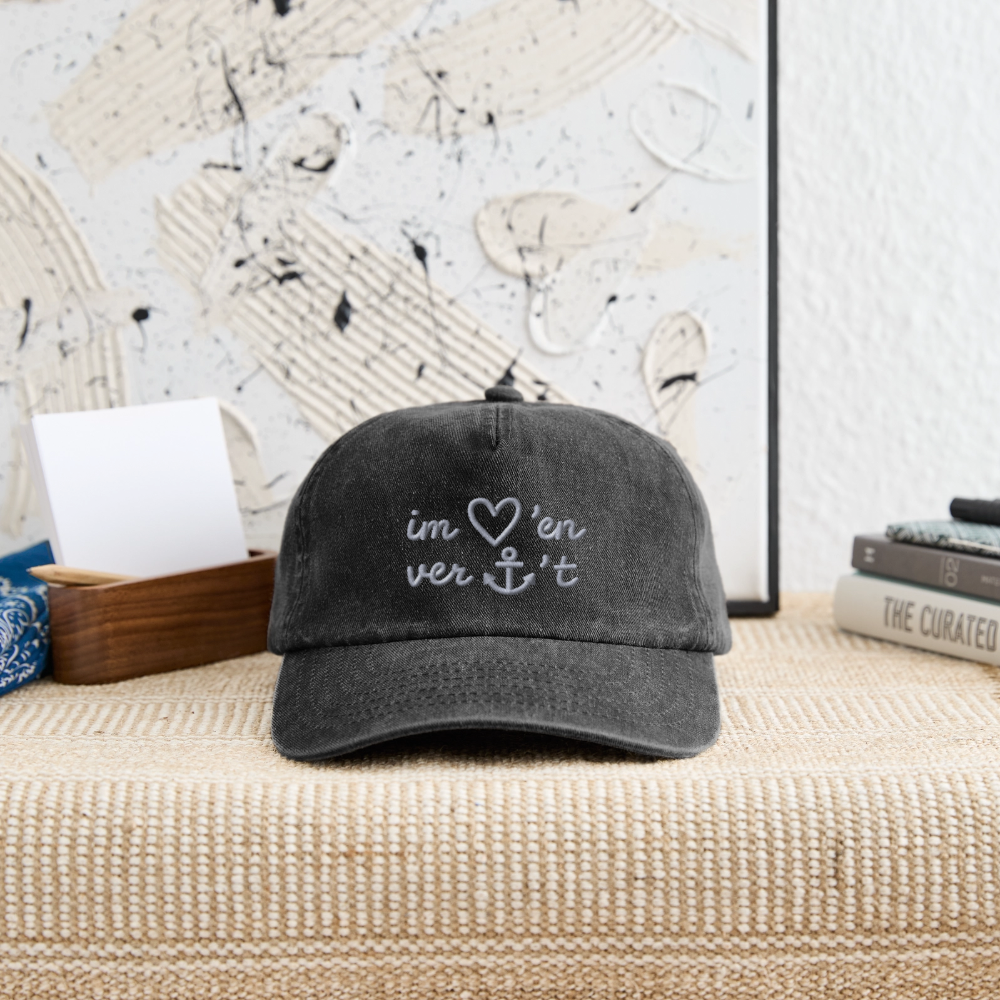 Im Herzen Verankert - Relaxed Vintage Cap - Vintage Schwarz