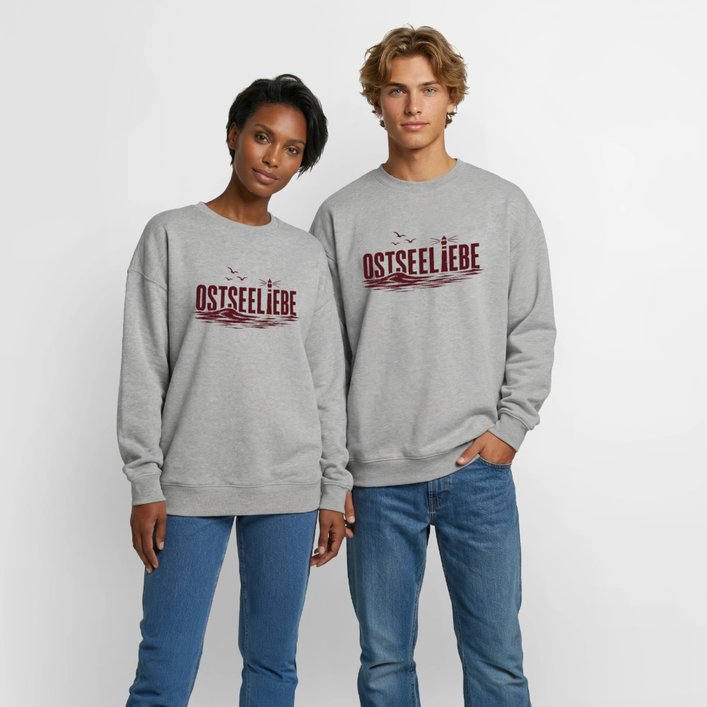 Ostseeliebe - Oversized Heavyweight Unisex Sweatshirt - Grau meliert