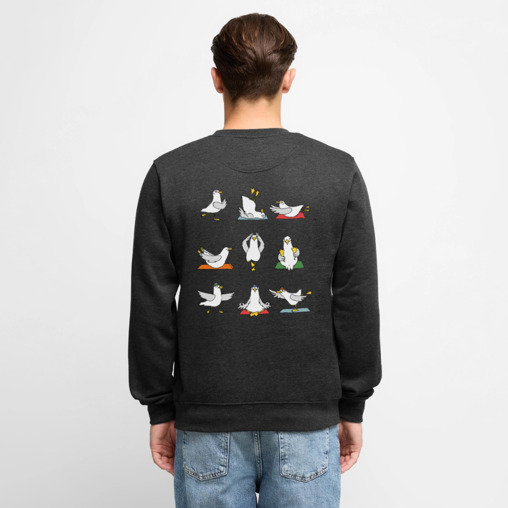 Yoga Möwen - Unisex Premium Pullover - Anthrazit meliert