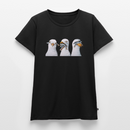 Drei weise Möwen - Frauen Premium T-Shirt - Schwarz