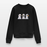 Drei Weise Möwen - Frauen Premium Pullover - Schwarz