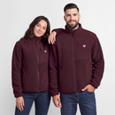 Wellenherz -  Unisex Sherpajacke - Maroon