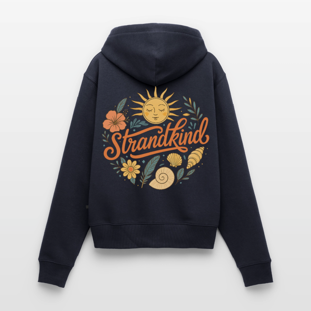 Strandkind - Frauen Premium Kapuzenjacke - Navy