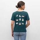 Yoga Möwen -  Relaxed Frauen Bio-T-Shirt - Dunkles Petrol
