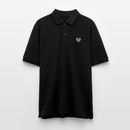Wellenherz -  Unisex Bio-Poloshirt - Schwarz