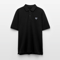 Wellenherz -  Unisex Bio-Poloshirt - Schwarz