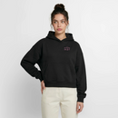 Im Herzen verankert Stick - Cropped Oversized Heavyweight Frauen Hoodie - Schwarz