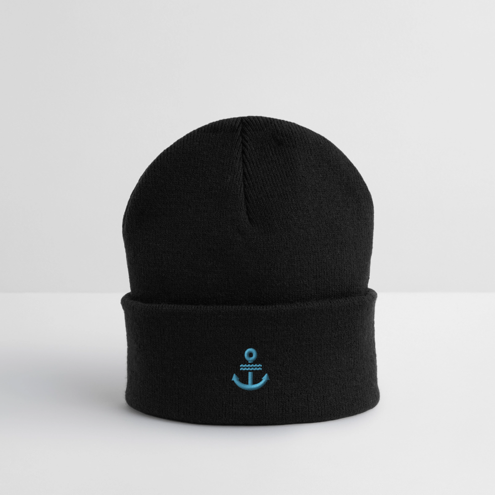 Anker - Bestickte Wintermütze - Schwarz