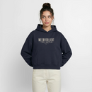 Meerverliebt - Cropped Oversized Heavyweight Frauen Hoodie - Navy