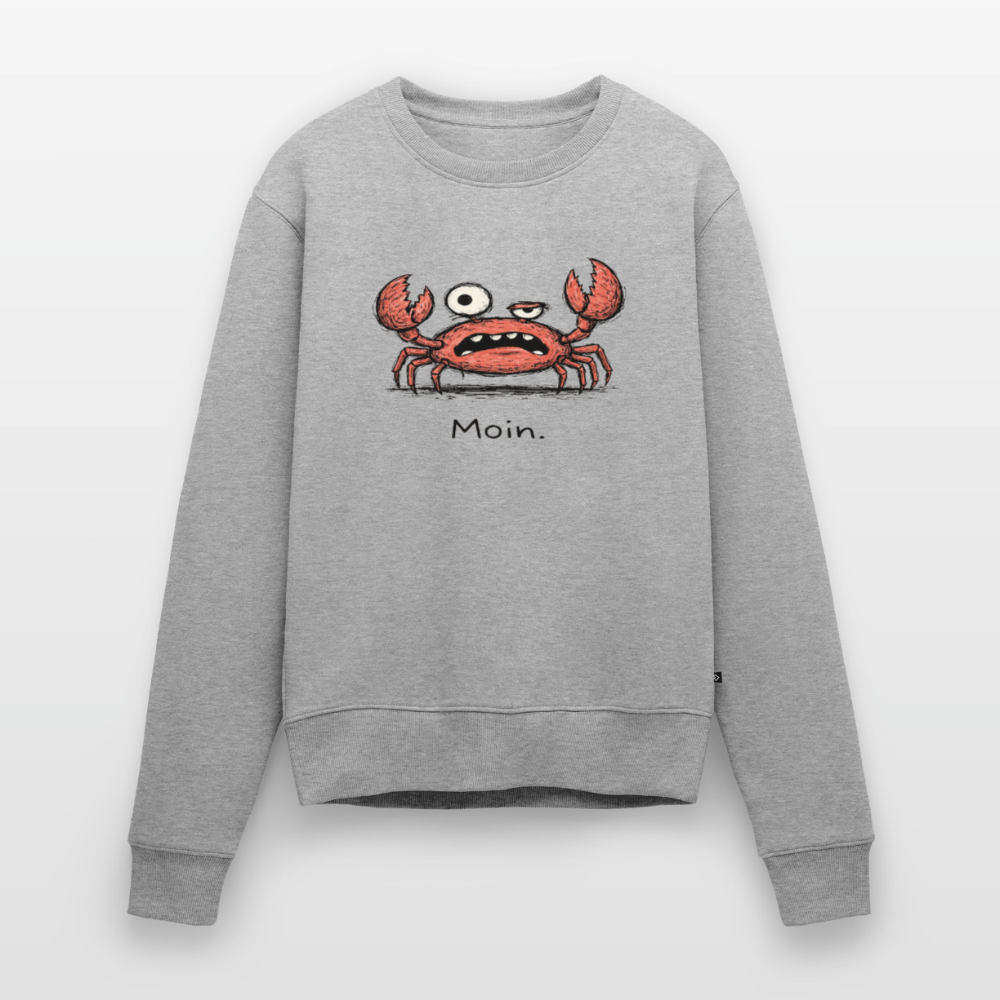 Moin Krabbe - Frauen Premium Pullover - Grau meliert