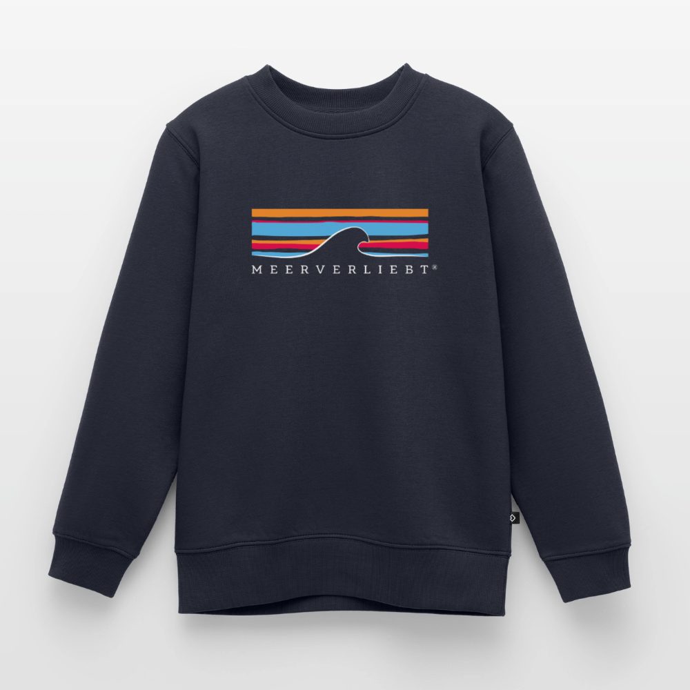 Meerverliebt Welle - Kinder Premium Pullover - Navy