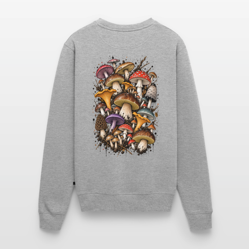 Pilz-Collage - Unisex Premium Pullover - Grau meliert