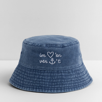 Im Herzen verankert - Vintage Bucket Hat - Vintage Denim