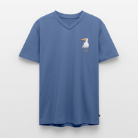 Eisvogel - Männer Bio-T-Shirt mit V-Ausschnitt - Taubenblau