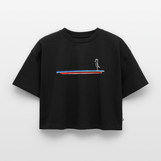 Piepmatz - Frauen Oversized Cropped T-Shirt