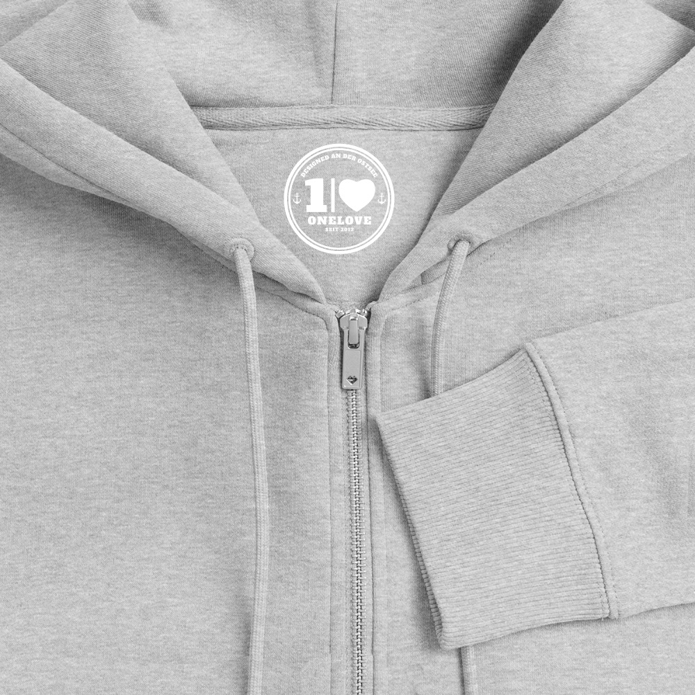 Strandkind Original - Frauen Premium Kapuzenjacke - Grau meliert