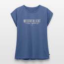 Meerverliebt - Frauen T-Shirt mit gerollten Ärmeln - Taubenblau