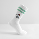 Moin Möwe - Gestreifte Tennissocken - Weiß/Mint