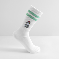 Moin Möwe - Gestreifte Tennissocken - Weiß/Mint