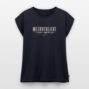 Meerverliebt - Frauen T-Shirt mit gerollten Ärmeln - Navy