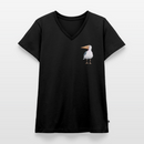 Eisvogel - Frauen Bio-T-Shirt mit V-Ausschnitt - Schwarz