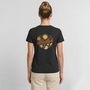 Strandkind - Frauen Bio-T-Shirt mit V-Ausschnitt - Anthrazit meliert