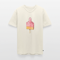 F**k You Eis - Männer Bio-T-Shirt mit V-Ausschnitt - Naturweiß