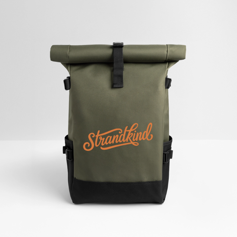 Strandkind - Rolltop Rucksack - Olive/Schwarz