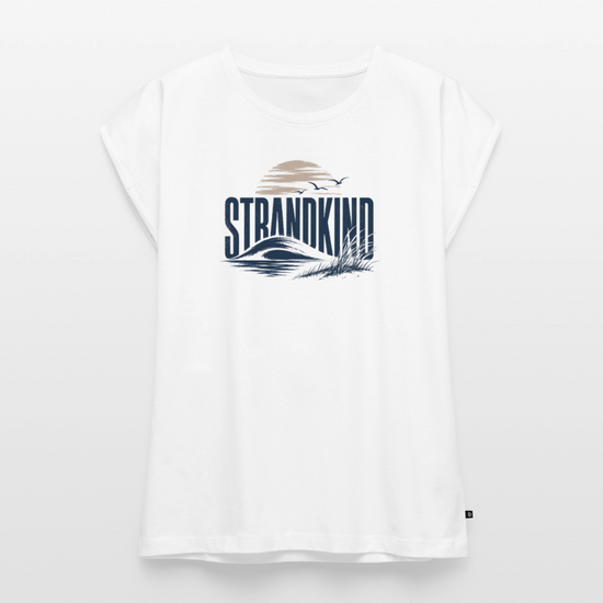Strandkind - Frauen T-Shirt mit gerollten Ärmeln