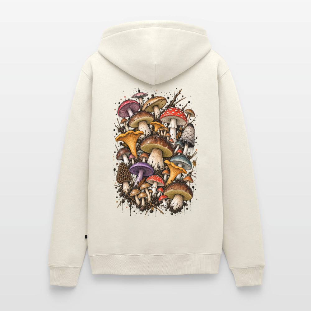 Pilz-Collage - Unisex Premium Hoodie - Naturweiß