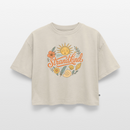 Strandkind - Frauen Premium Oversized Bio Cropped T-Shirt - Beige