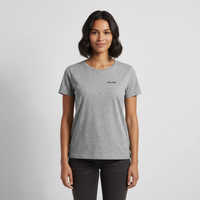 Meerverliebt Stick - Frauen Premium T-Shirt - Grau meliert