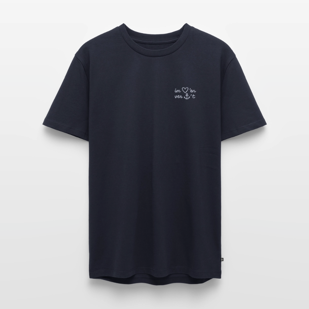Im Herzen Verankert Stick - Unisex Premium T-Shirt - Navy